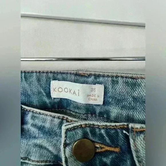 Kookai Women’s Mid Indigo  High Waist Cotton Jeans Denim 36 - Picture 5 of 14